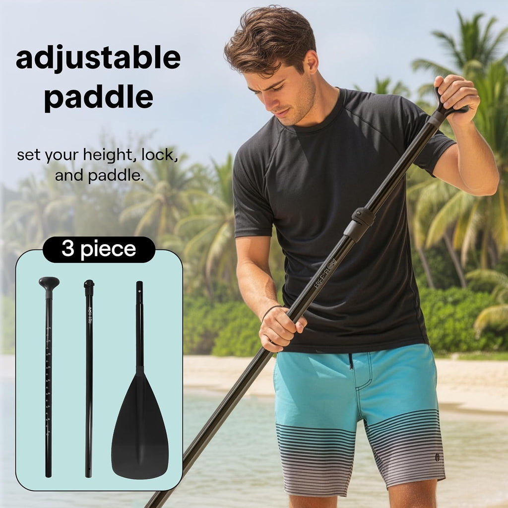 Ultra-Light Inflatable Stand up Paddle Board with Premium SUP Accessories - Extra Wide Stable Design with Non-Slip EVA Deck Pad for Youth and Adults of All Skill Levels - 275 Lbs Capacity