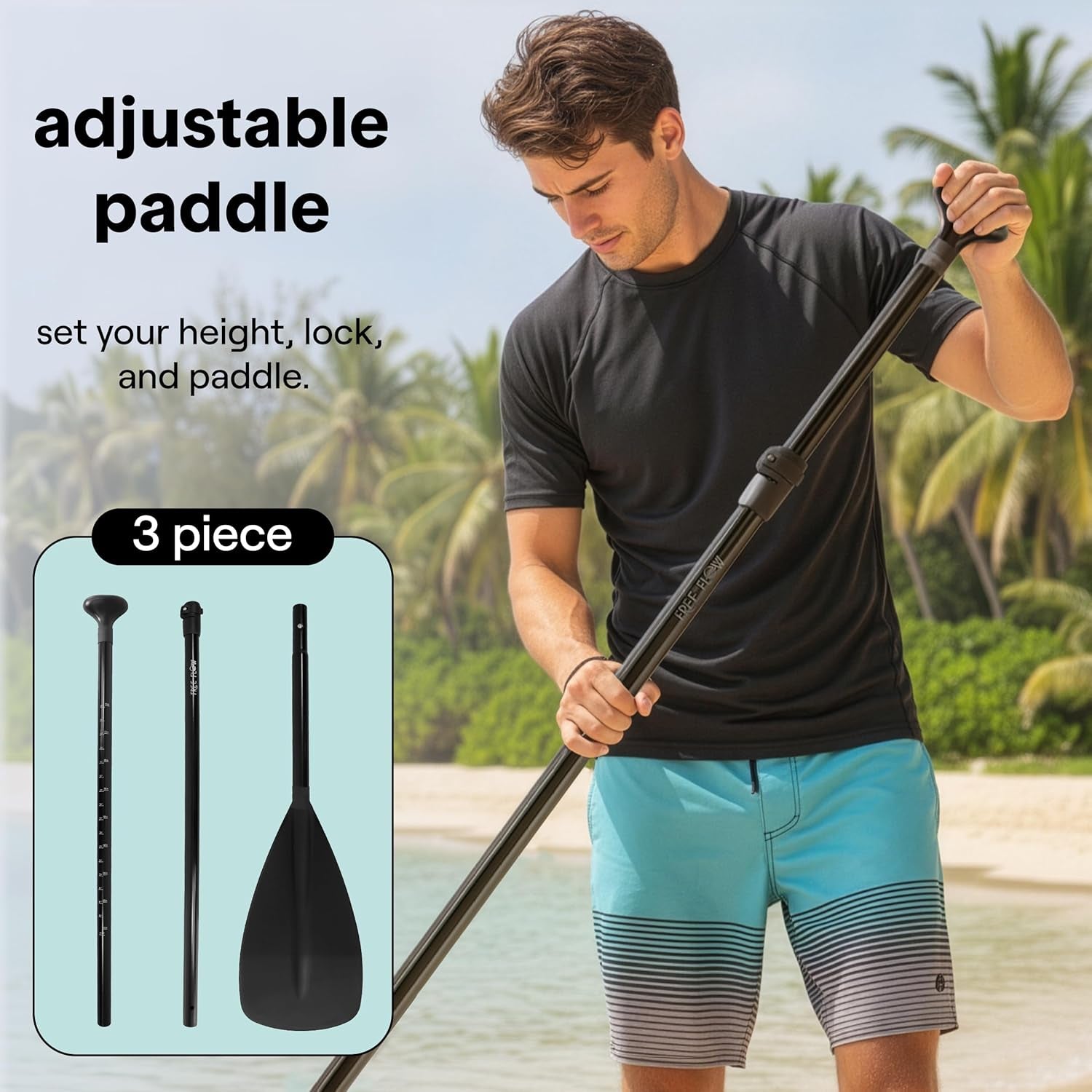 Ultra-Light Inflatable Stand up Paddle Board with Premium SUP Accessories - Extra Wide Stable Design with Non-Slip EVA Deck Pad for Youth and Adults of All Skill Levels - 275 Lbs Capacity