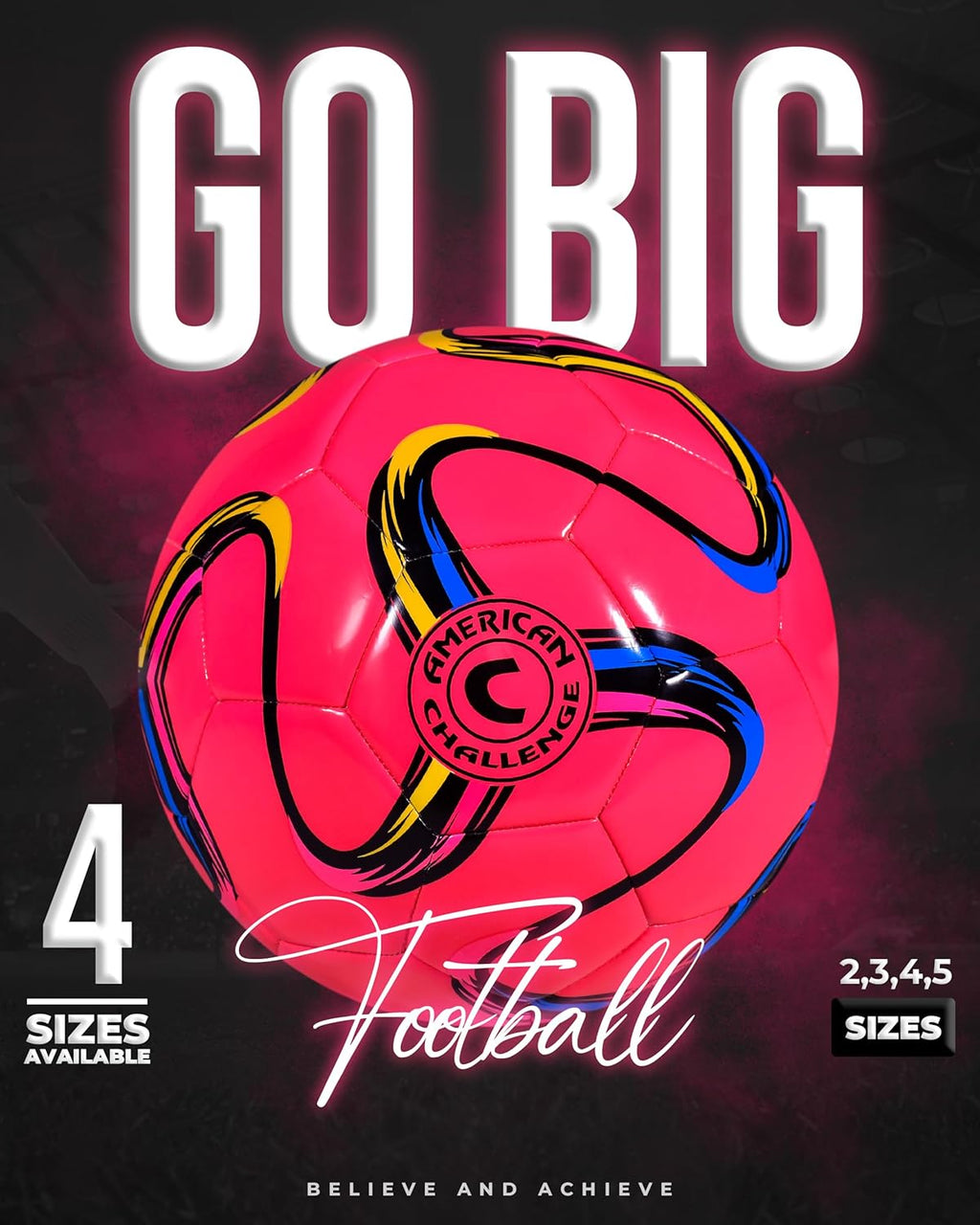 Brasilia Soccer Ball – Sizes 5, 4, 3 & 2 – Youth & Adult Training Soccer Ball for Practice, Games & Grass Fields