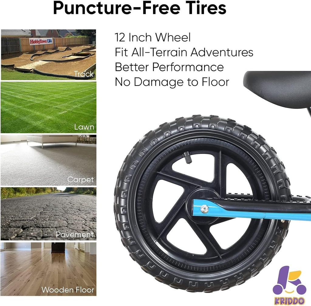 Toddler Balance Bike 2 Year Old, Age 24 Months to 5 Years Old, Early Learning Interactive Push Bicycle with Steady Balancing, Gift Bike for 2-5 Boys Girls, Blue