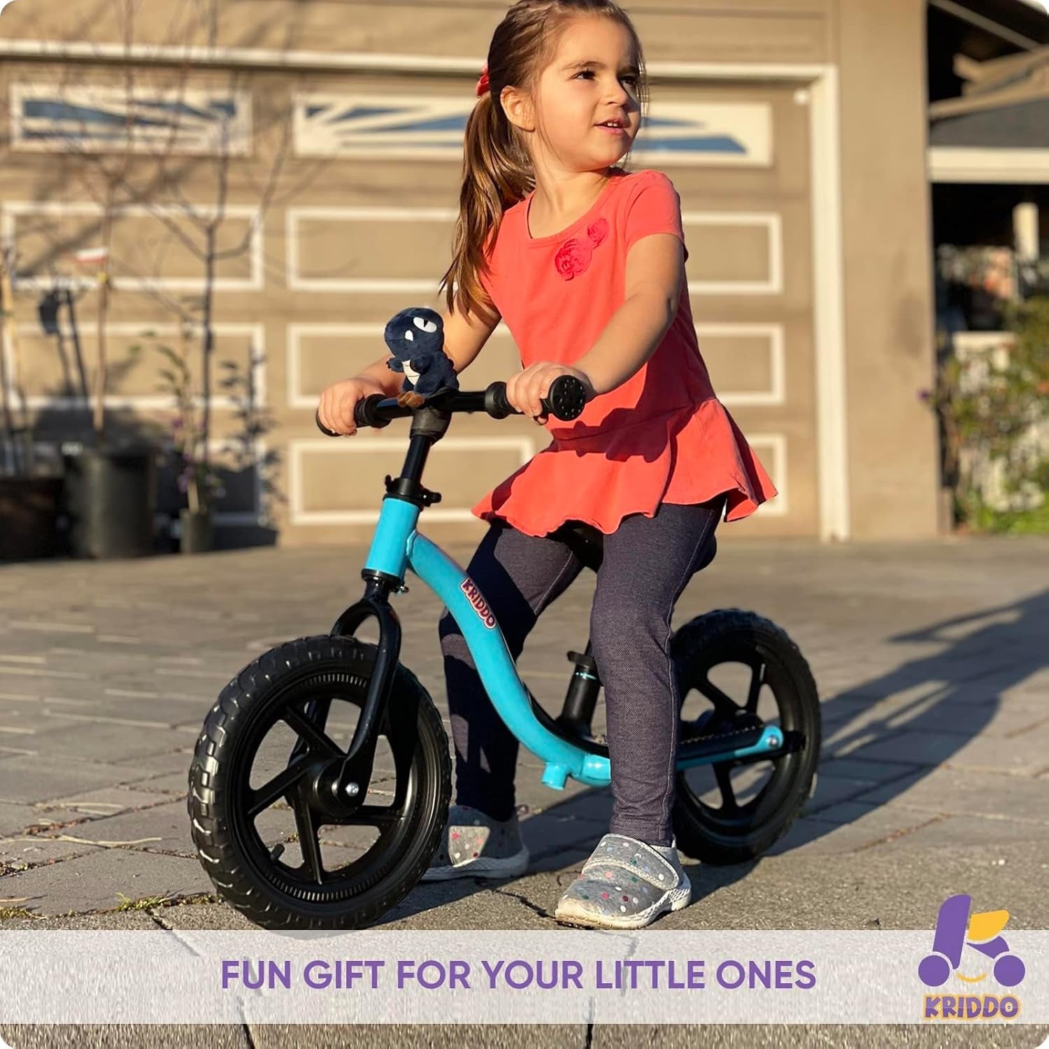 Toddler Balance Bike 2 Year Old, Age 24 Months to 5 Years Old, Early Learning Interactive Push Bicycle with Steady Balancing, Gift Bike for 2-5 Boys Girls, Blue